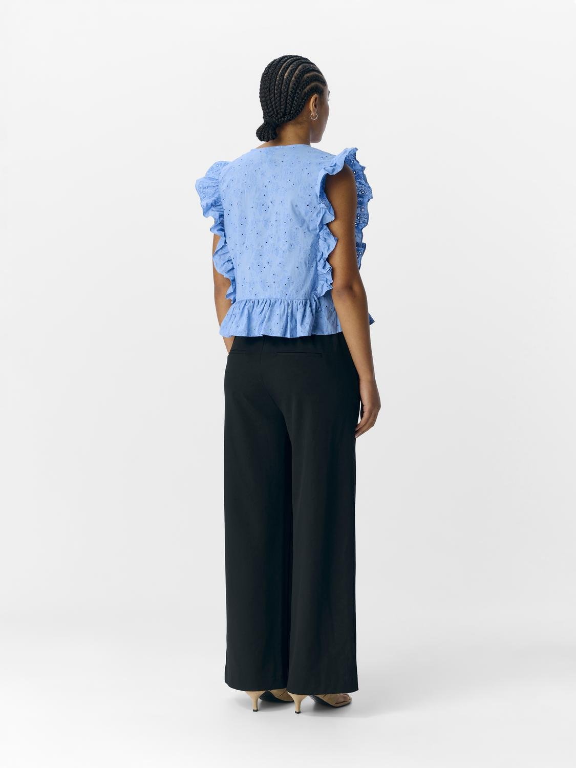 OBJCILIE Top - Cornflower Blue - VERO MODA & VILA Bergvik