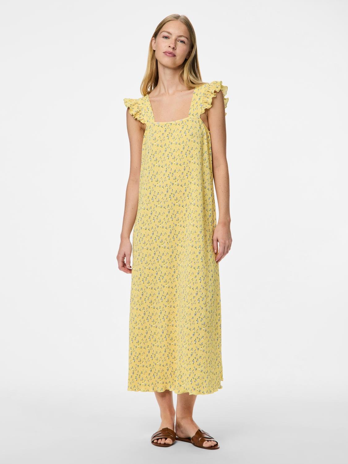 PCFLORA Midi Dress - Pale Banana - VERO MODA & VILA Bergvik