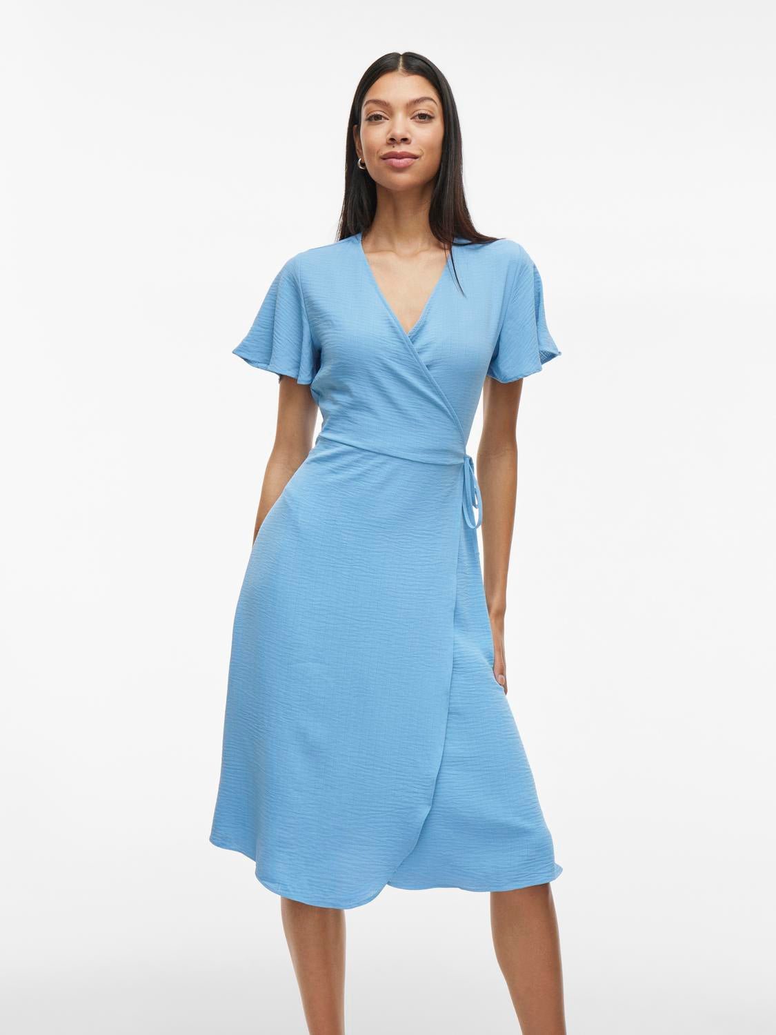VILOVIE Midi Dress - Blissful Blue - VERO MODA & VILA Bergvik