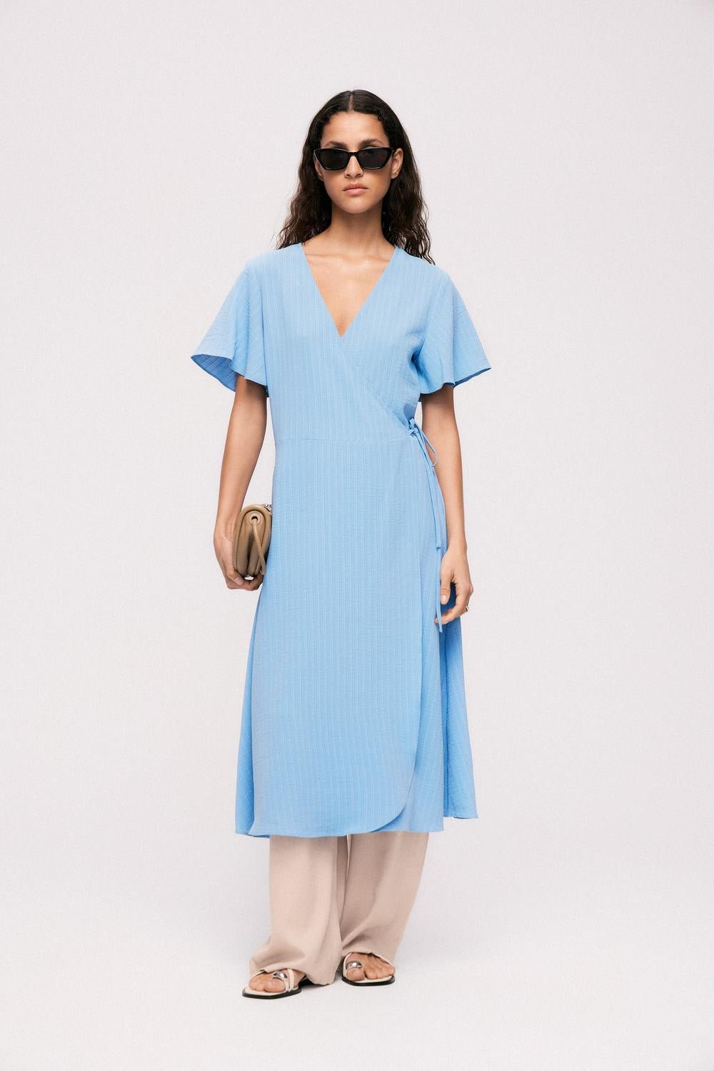 VILOVIE Midi Dress - Blissful Blue - VERO MODA & VILA Bergvik