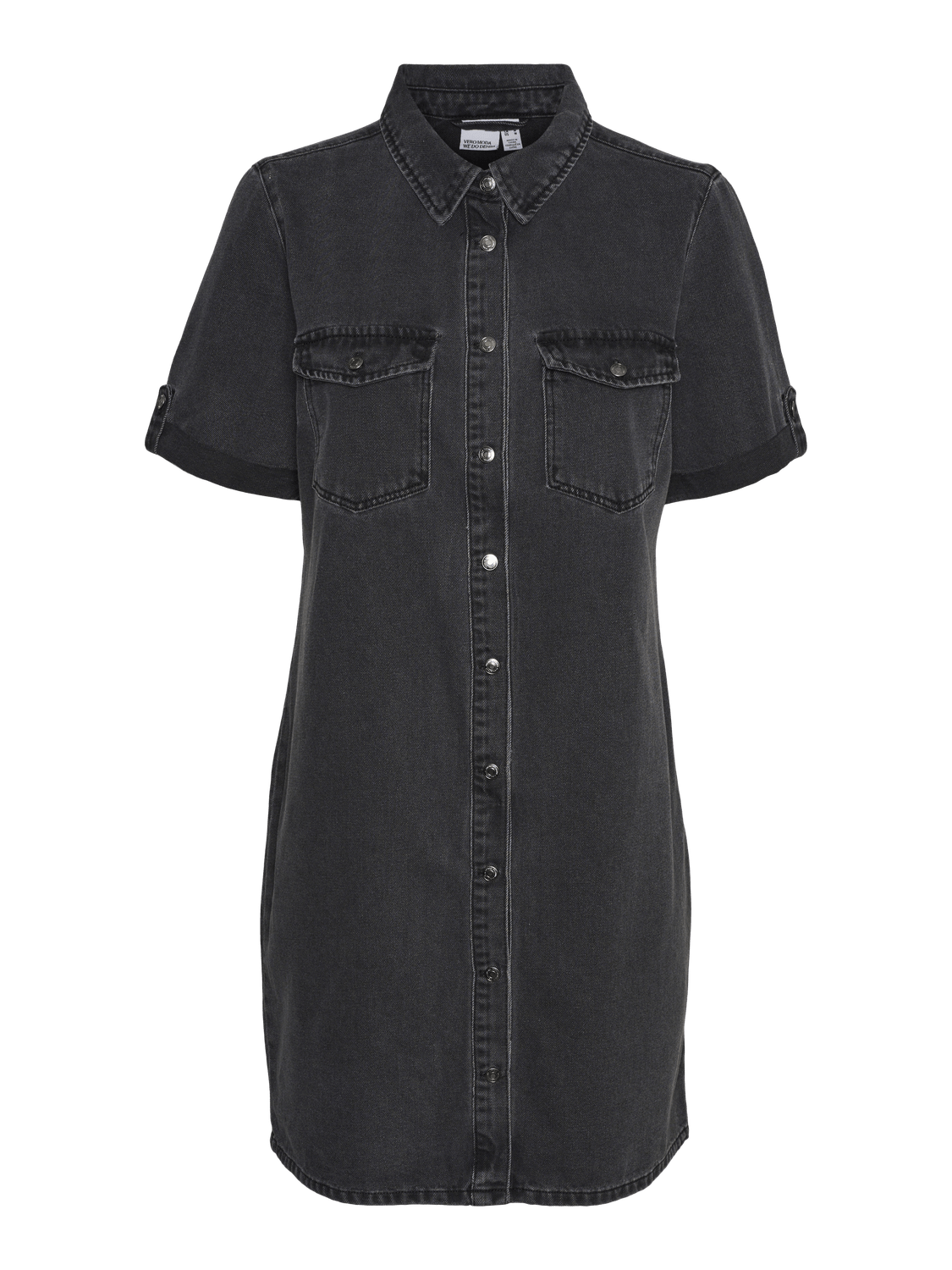 VMJENNIE Short Dress - Black Denim - VERO MODA & VILA Bergvik