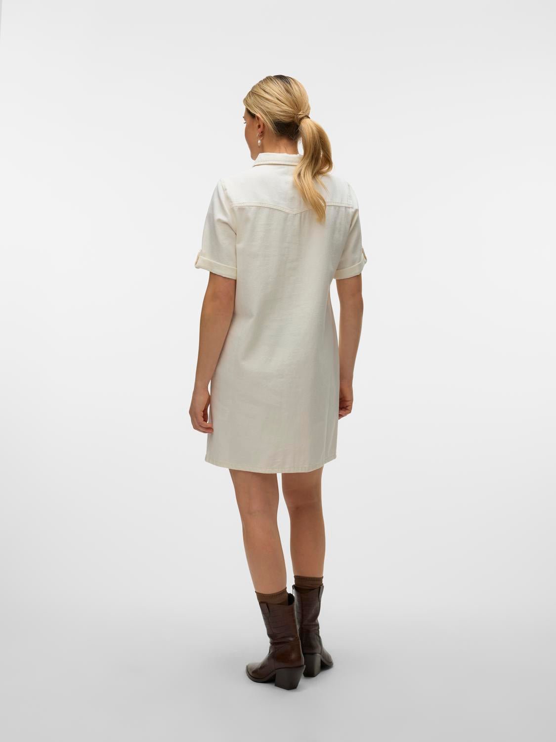 VMJENNIE Short Dress - Cloud Dancer - VERO MODA & VILA Bergvik