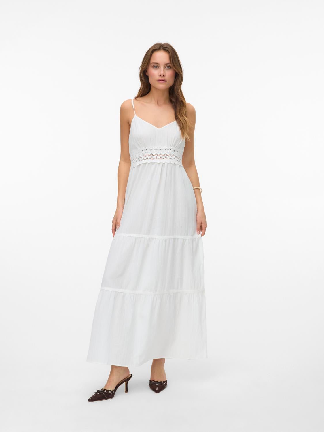 VMQUINCY Long Dress - Snow White - VERO MODA & VILA Bergvik