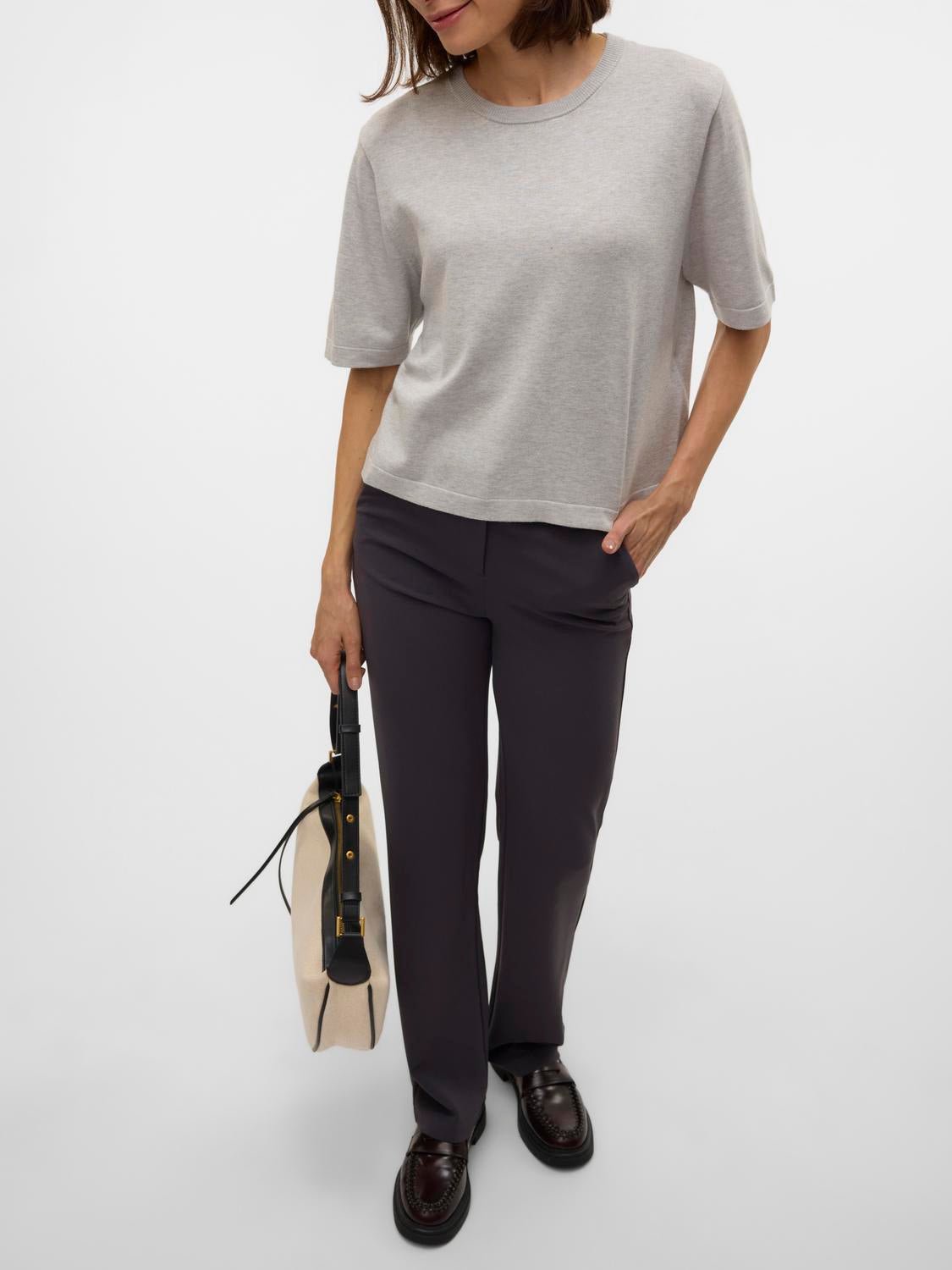 VMSILJE Pullover - Light Grey Melange - VERO MODA & VILA Bergvik