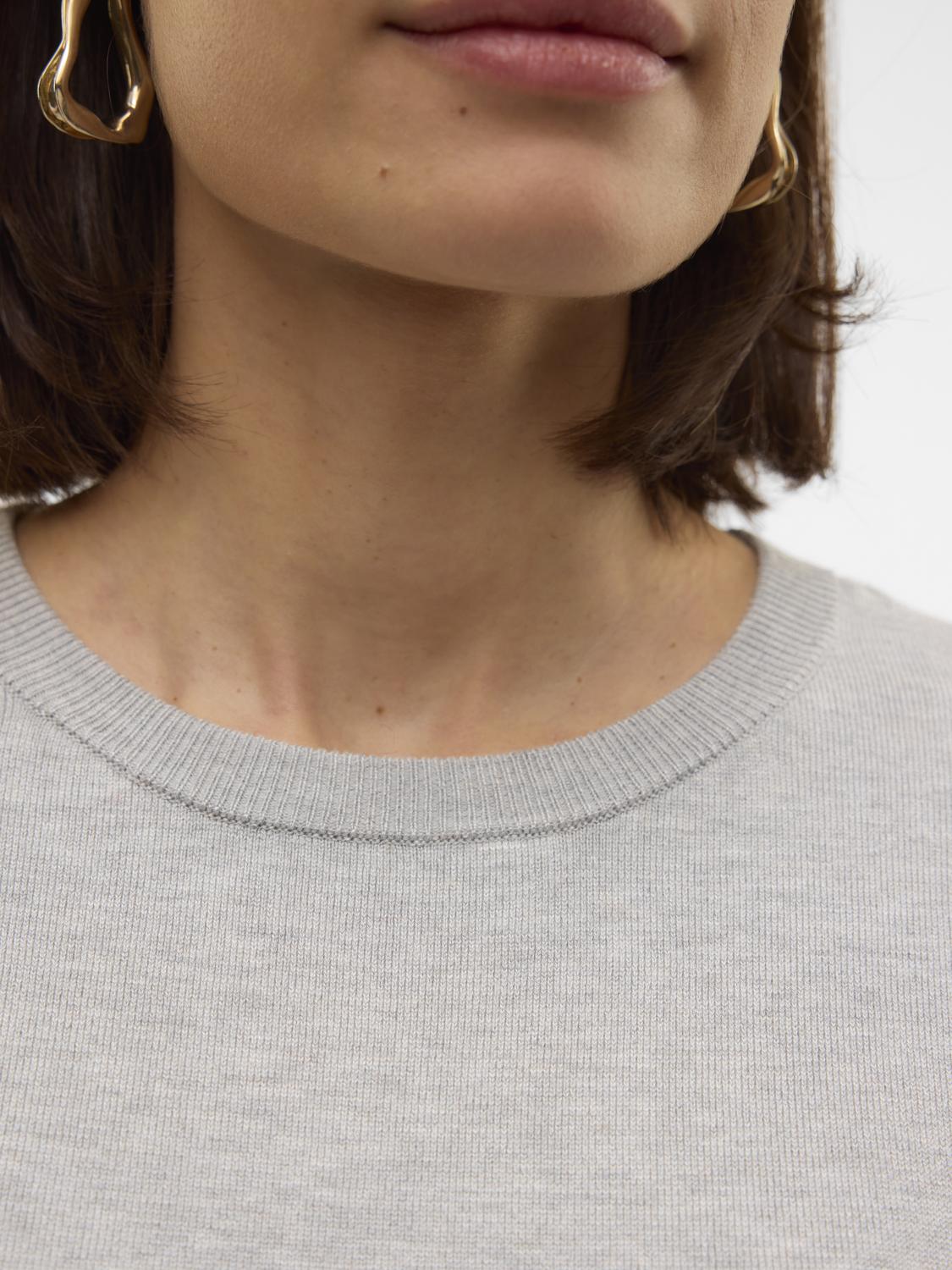 VMSILJE Pullover - Light Grey Melange - VERO MODA & VILA Bergvik