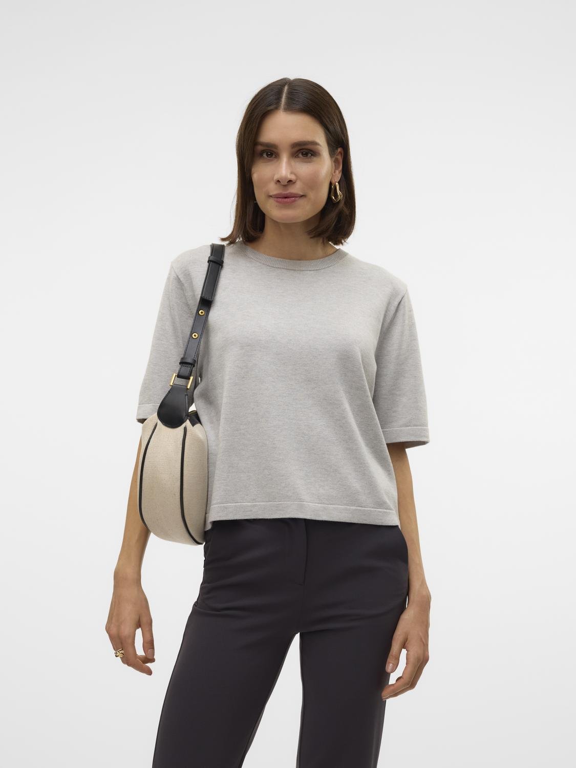 VMSILJE Pullover - Light Grey Melange - VERO MODA & VILA Bergvik