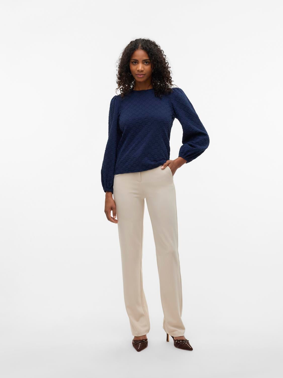 VMZAMIRA Trousers - Pumice Stone - VERO MODA & VILA Bergvik