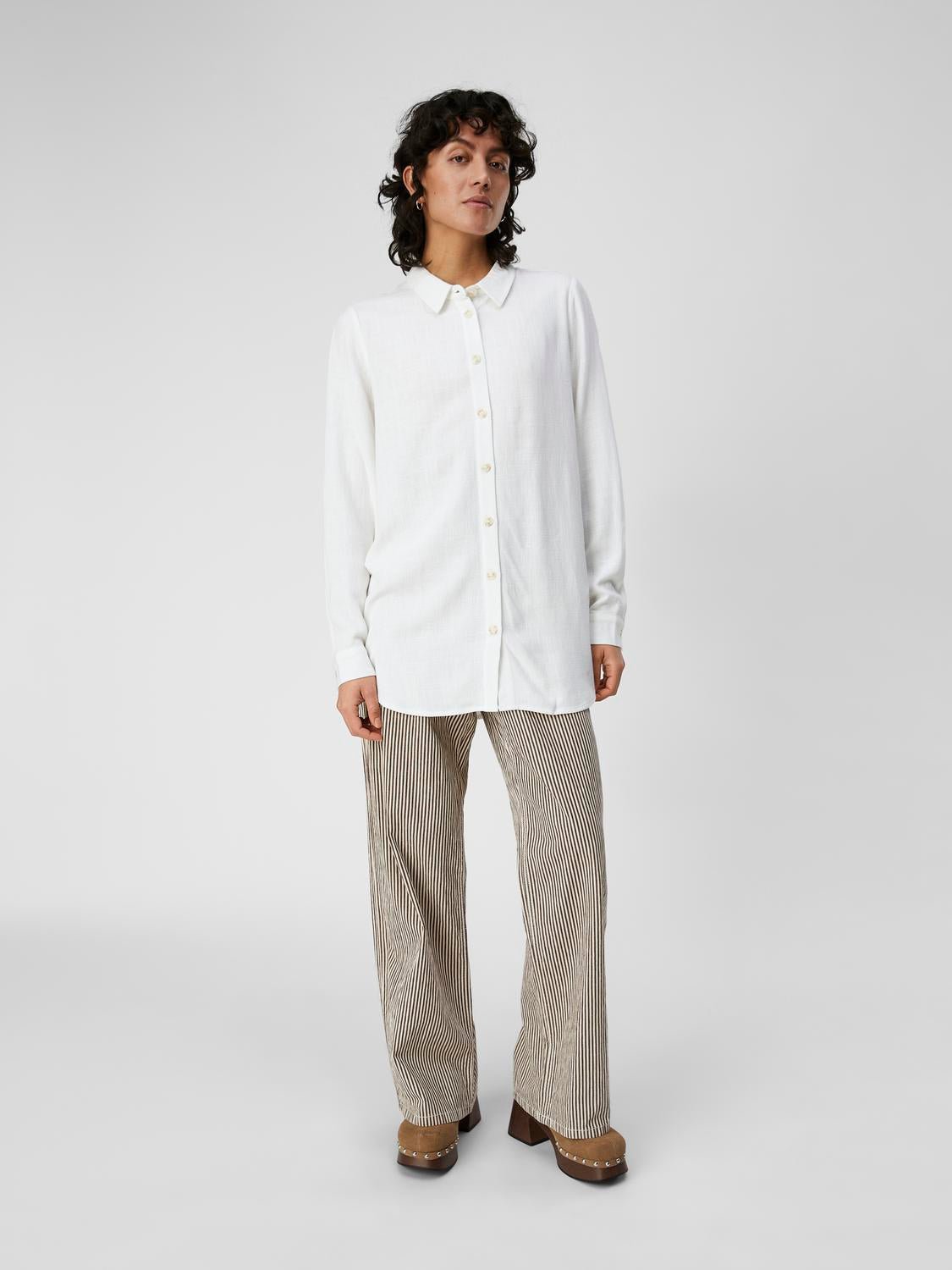 OBJSANNE Shirts - Cloud Dancer - VERO MODA & VILA Bergvik