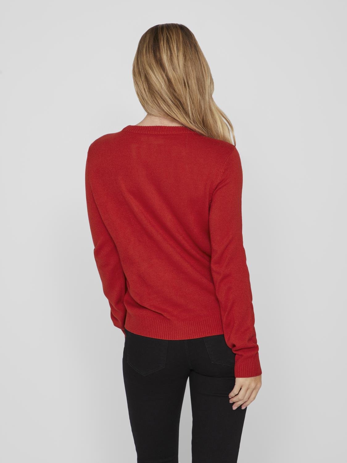 VICUPID Pullover - Mars Red - VERO MODA & VILA Bergvik