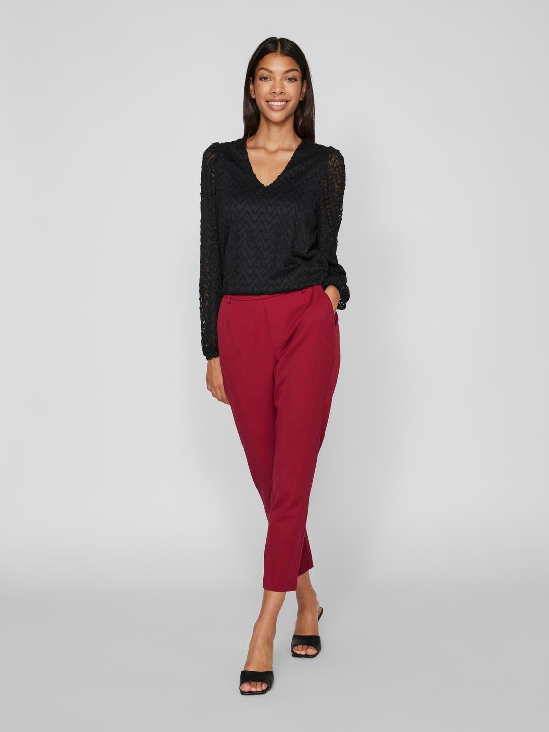 VIFARY T-Shirts & Tops - Black - VERO MODA & VILA Bergvik