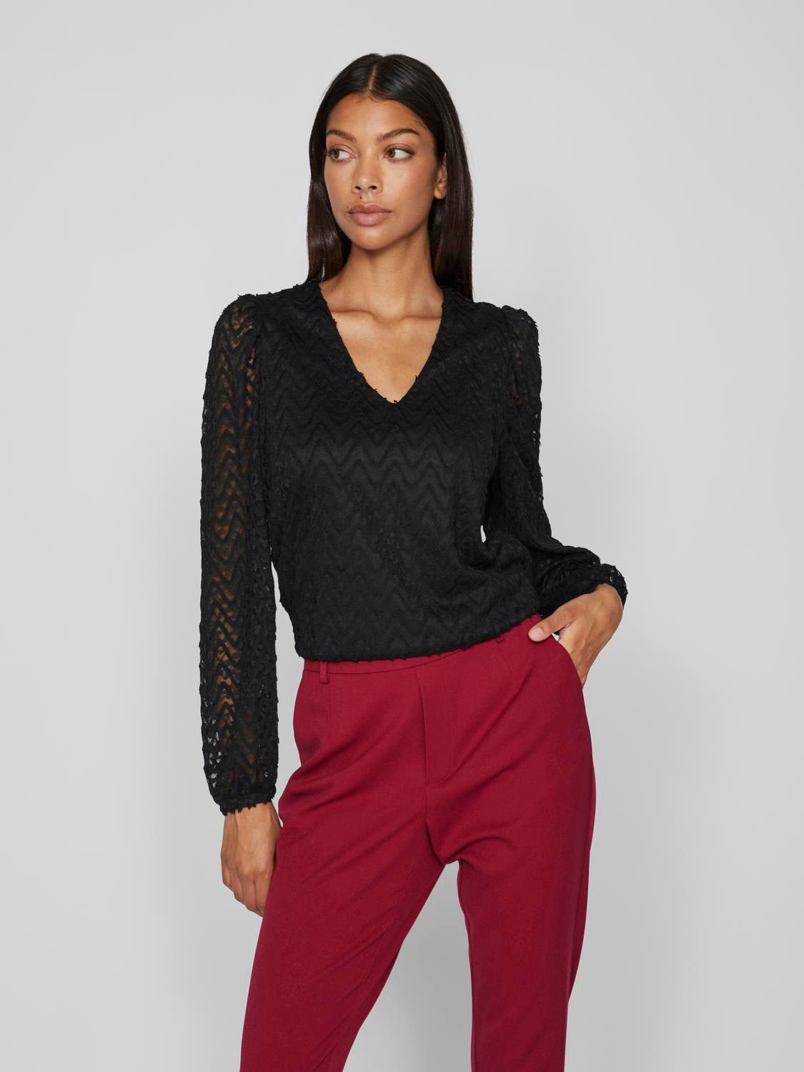 VIFARY T-Shirts & Tops - Black - VERO MODA & VILA Bergvik
