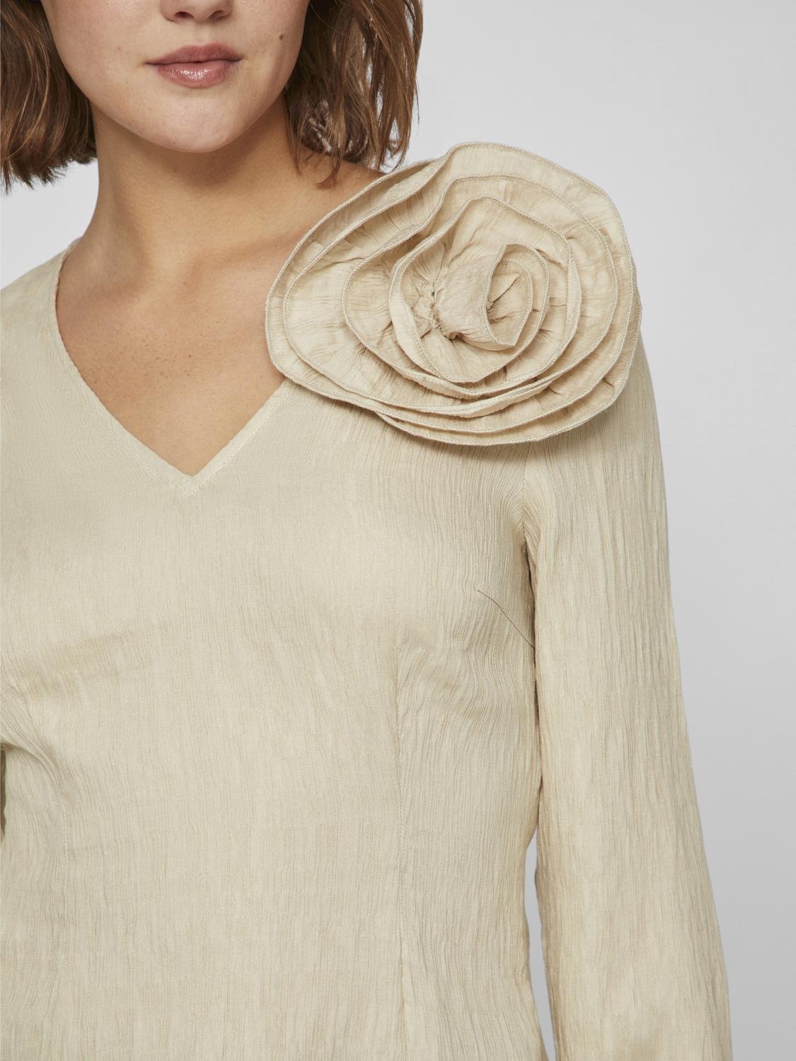 VIFLOWERY T-Shirts & Tops - Cement - VERO MODA & VILA Bergvik