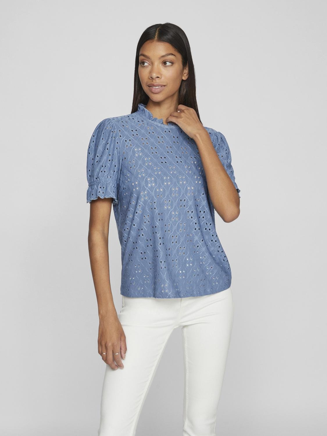 VIKAWA T-Shirts & Tops - Coronet Blue - VERO MODA & VILA Bergvik