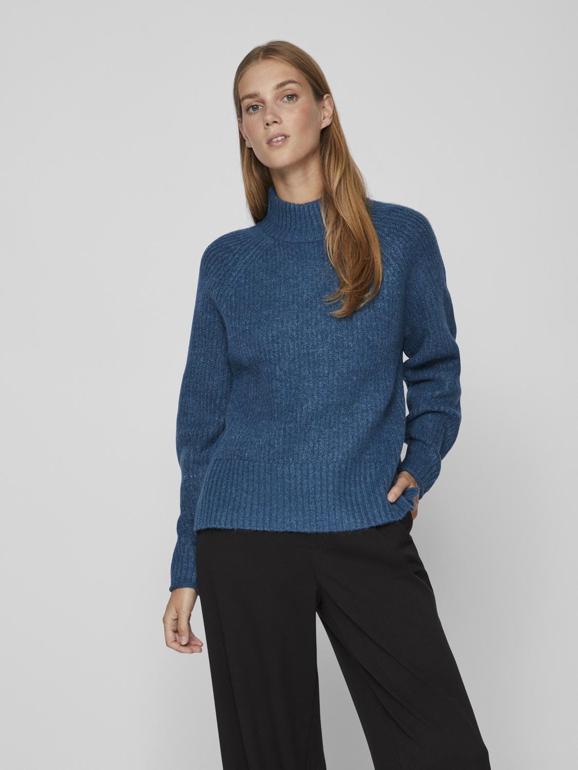 VIMELIA Pullover - Moroccan Blue - VERO MODA & VILA Bergvik