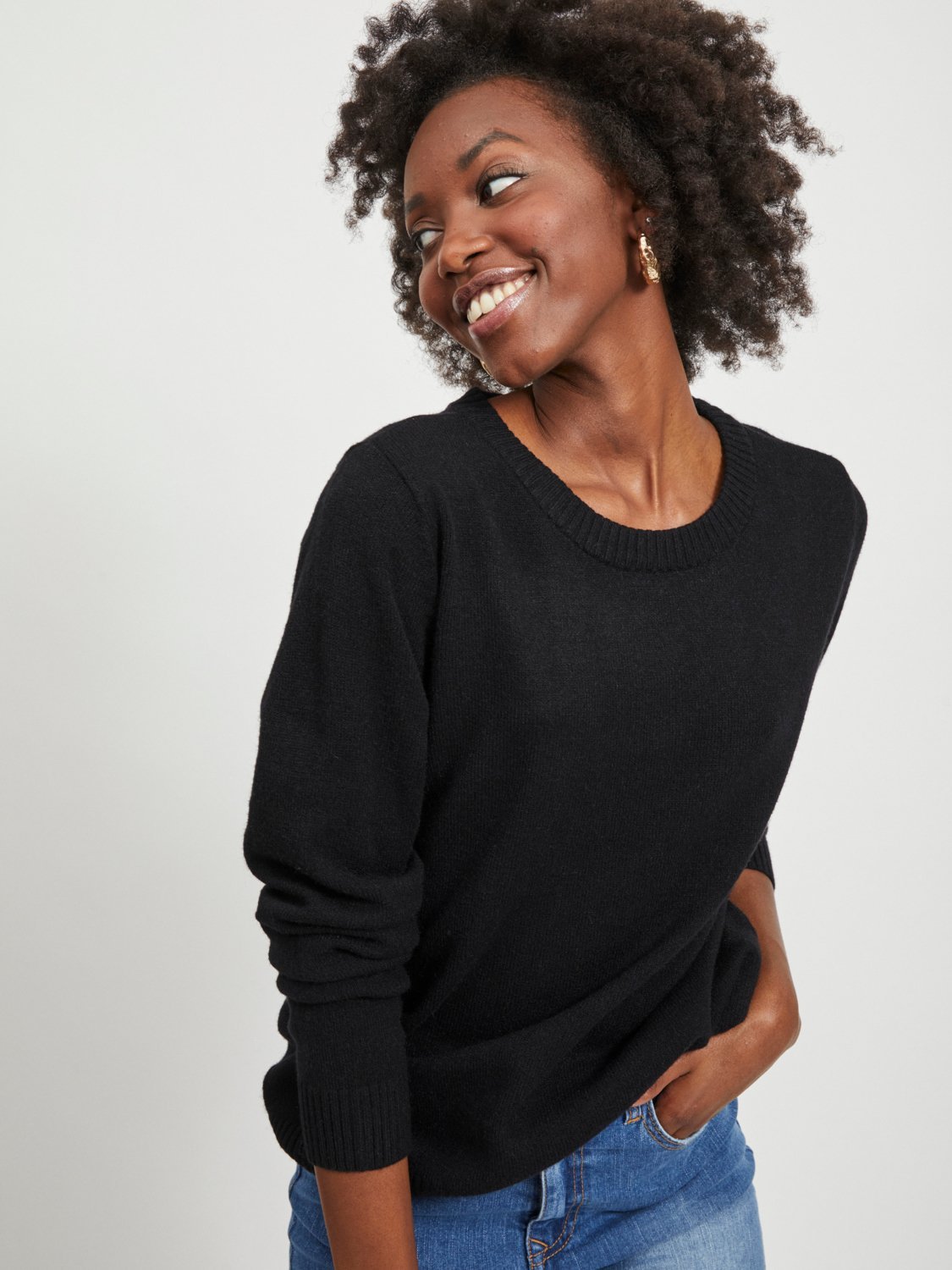VIRIL Pullover - Black - VERO MODA & VILA Bergvik
