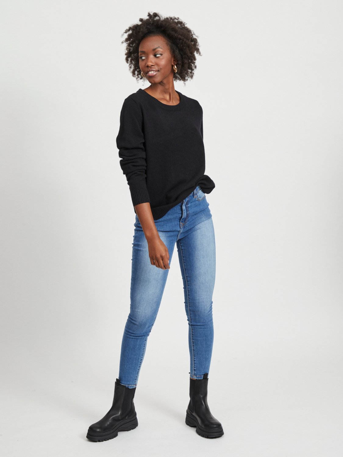 VIRIL Pullover - Black - VERO MODA & VILA Bergvik