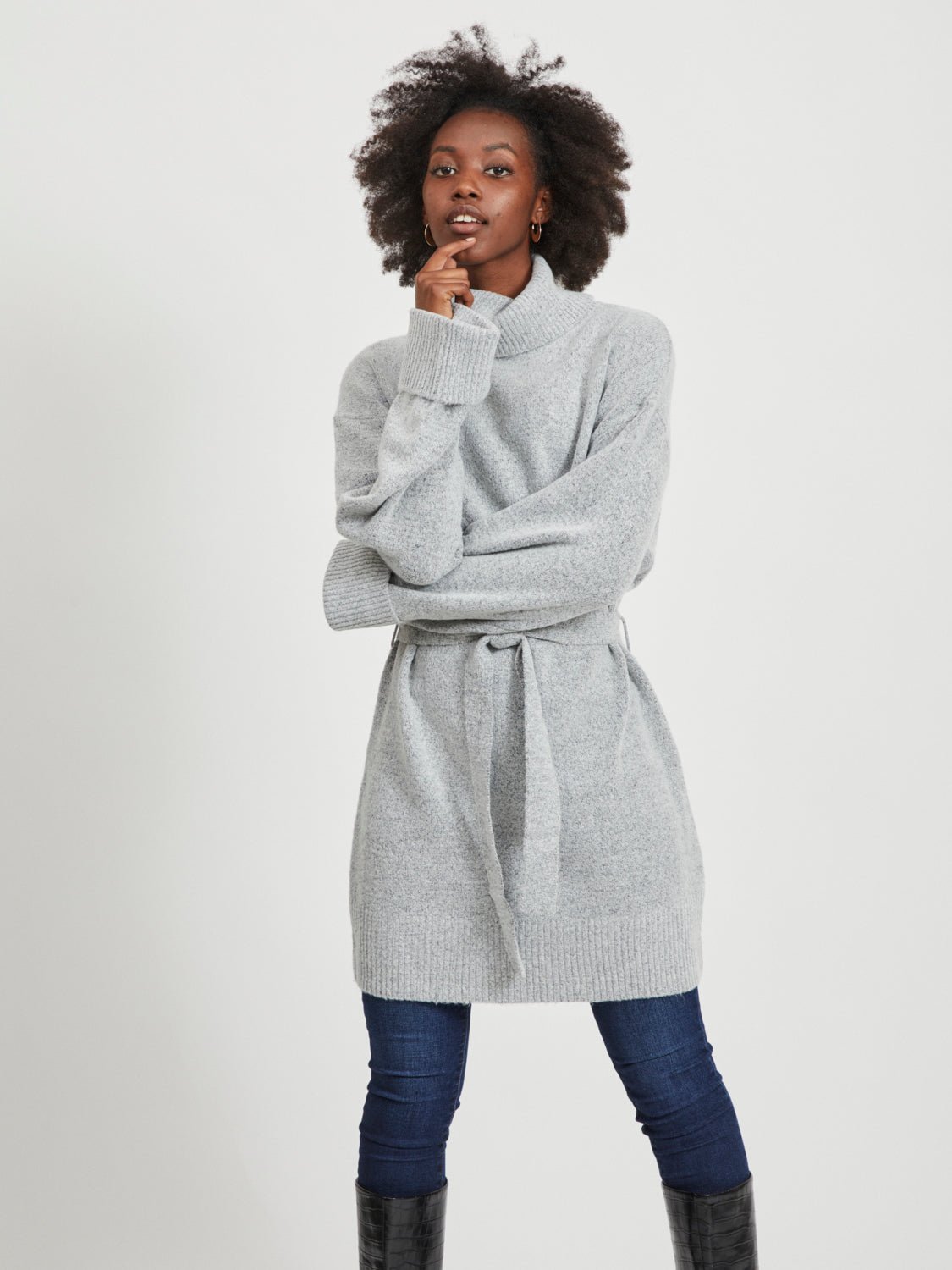 VIROLFIE Dress - Light Grey Melange - VERO MODA & VILA Bergvik