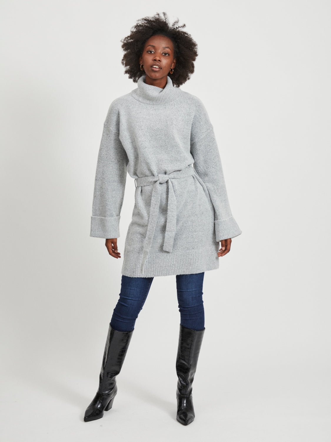 VIROLFIE Dress - Light Grey Melange - VERO MODA & VILA Bergvik