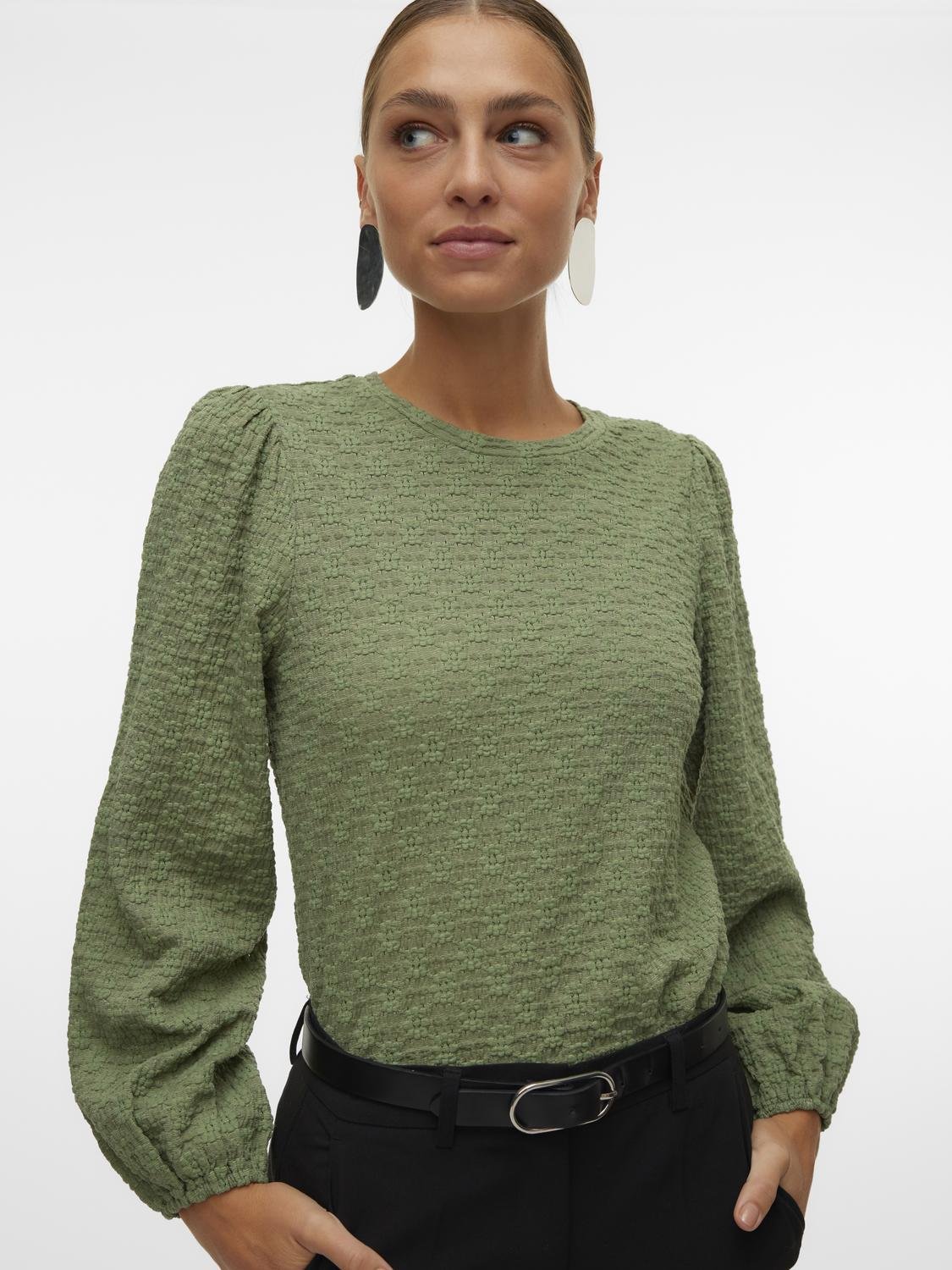 VMFLOWER T-Shirts & Tops - Hedge Green - VERO MODA & VILA Bergvik