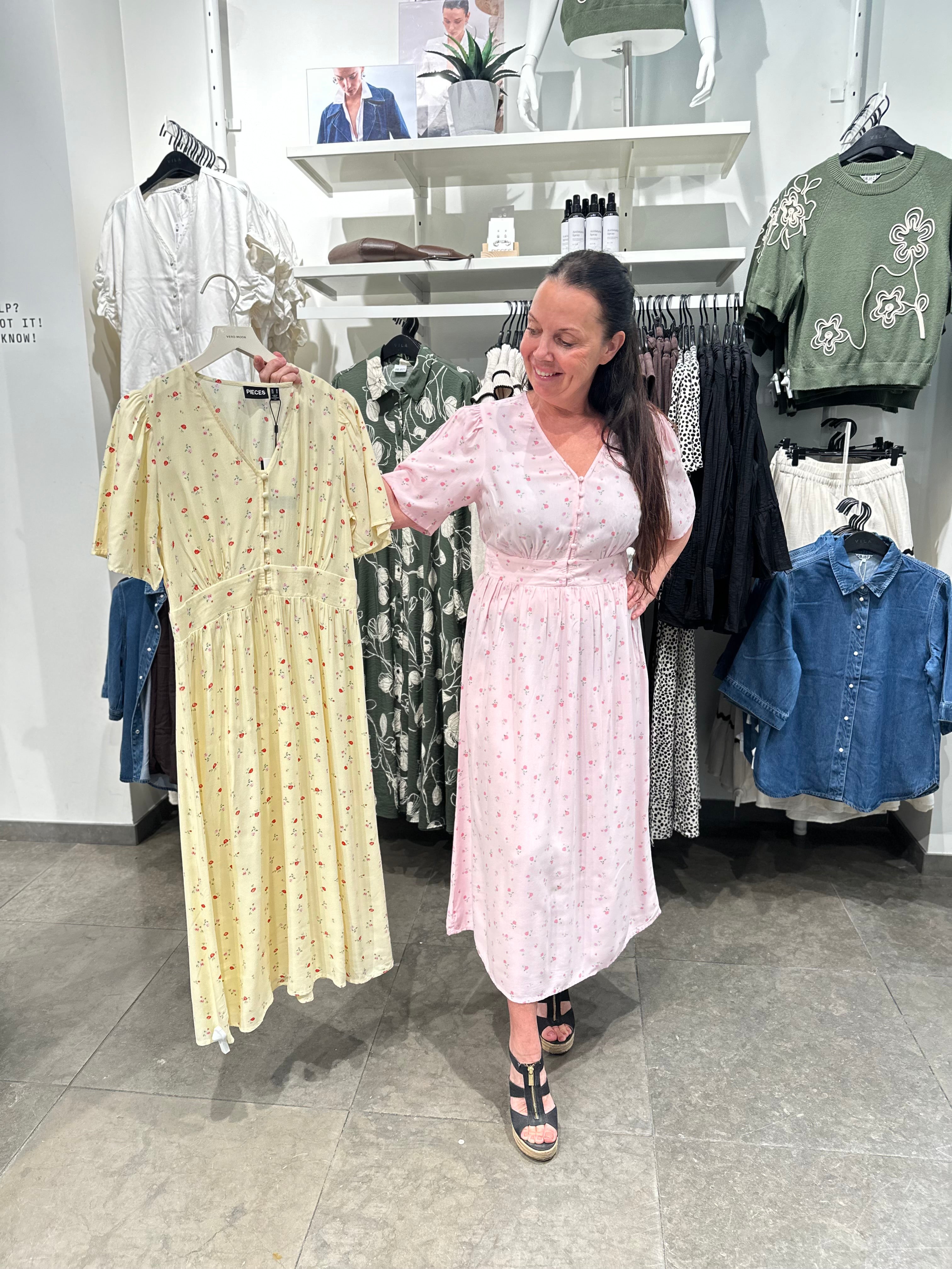 PCTALA Midi Dress - Roseate Spoonbill