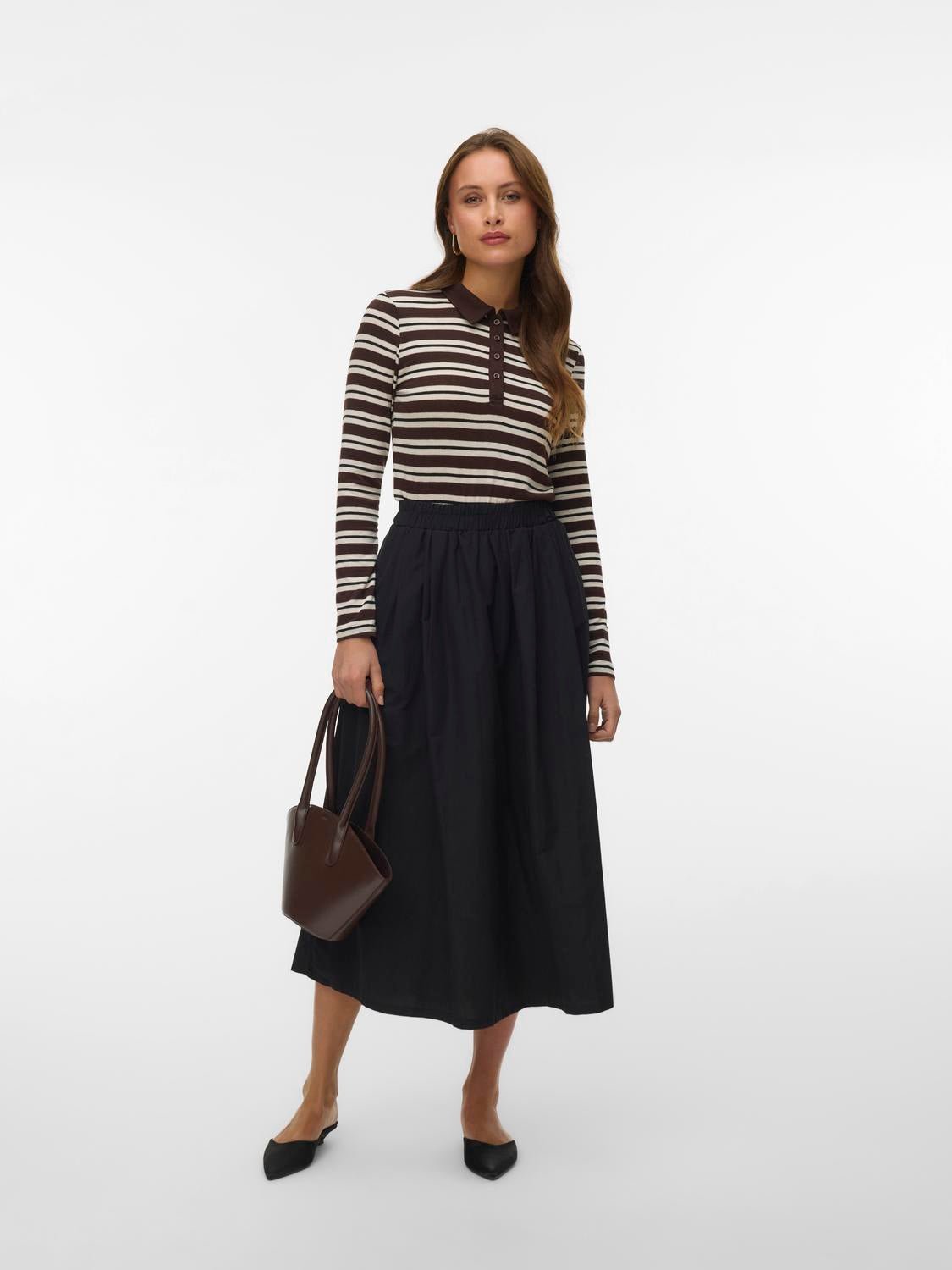 AWGLESHA Polo - Shirt - Chocolate Torte - VERO MODA & VILA Bergvik