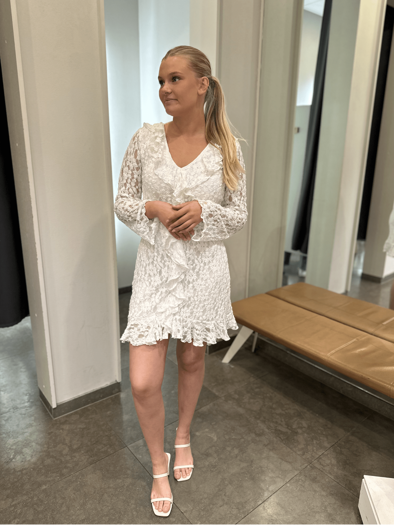AWKIENNA Short Dress - Snow White - VERO MODA & VILA Bergvik