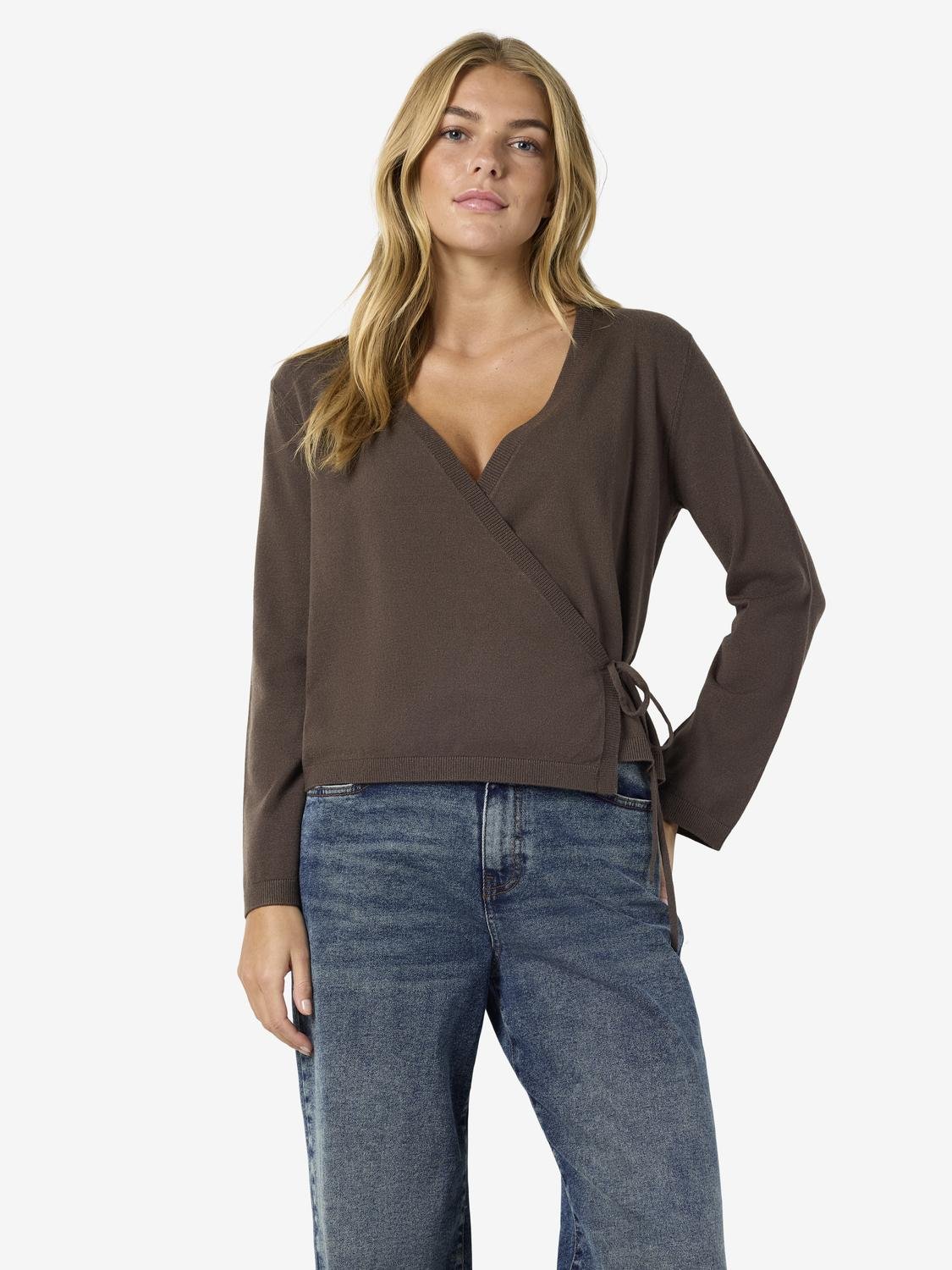 NMSHYLA Knit Cardigan - Chocolate Brown - VERO MODA & VILA Bergvik