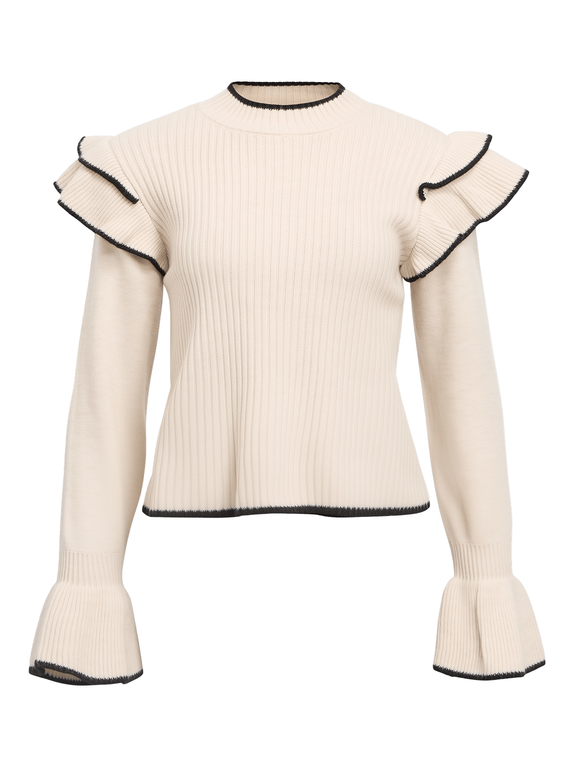 OBJAKI Pullover - White Sand - VERO MODA & VILA Bergvik