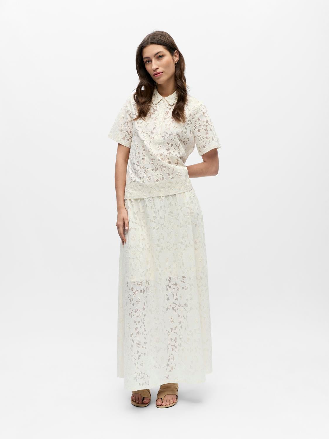 OBJBIANCA Polo-Shirt - White Sand - VERO MODA & VILA Bergvik