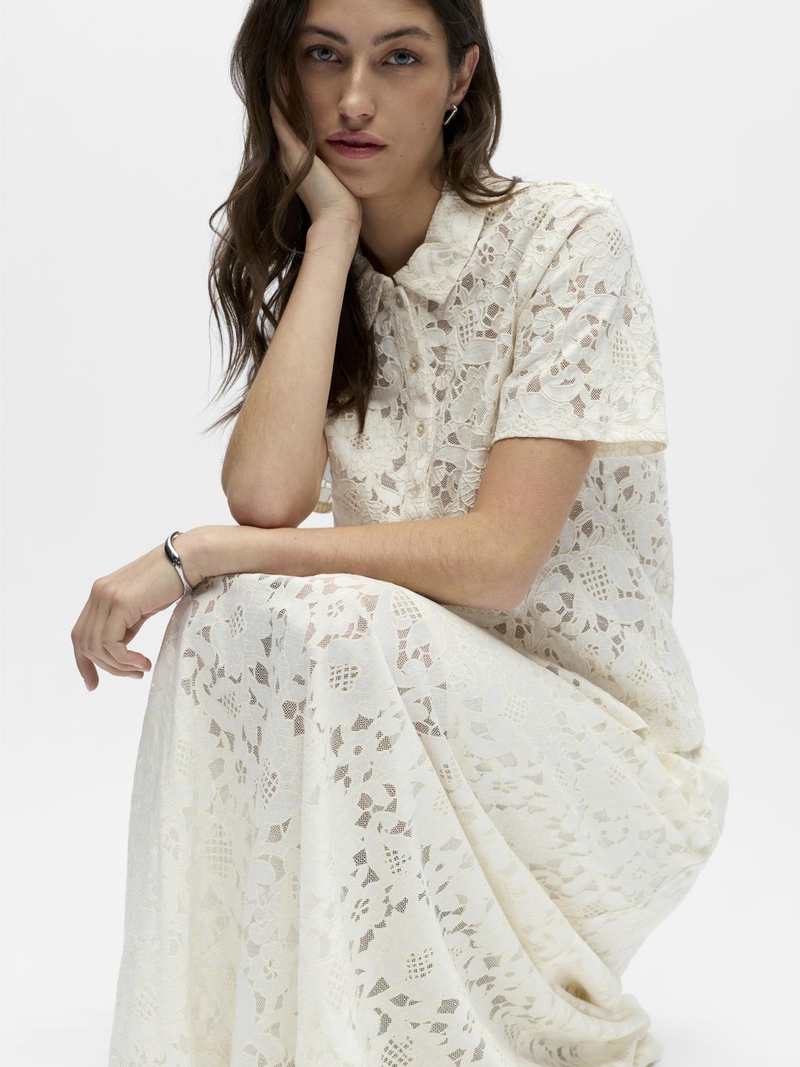 OBJBIANCA Polo-Shirt - White Sand - VERO MODA & VILA Bergvik