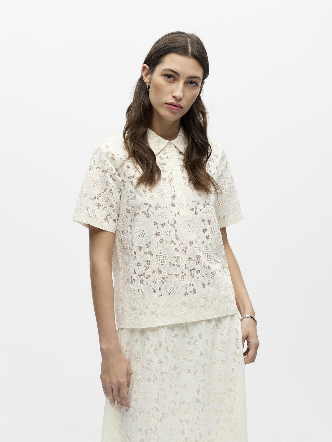OBJBIANCA Polo-Shirt - White Sand - VERO MODA & VILA Bergvik