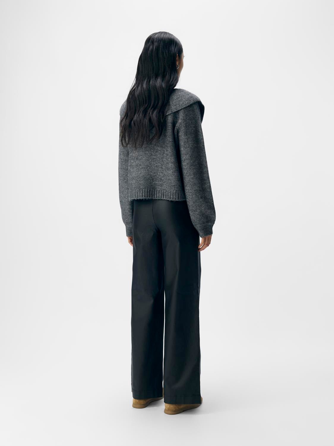 OBJDENISI Knit Cardigan - Medium Grey Melange - VERO MODA & VILA Bergvik