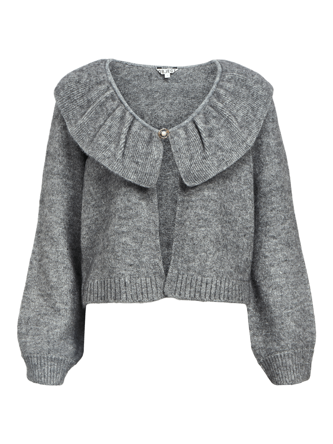 OBJDENISI Knit Cardigan - Medium Grey Melange - VERO MODA & VILA Bergvik