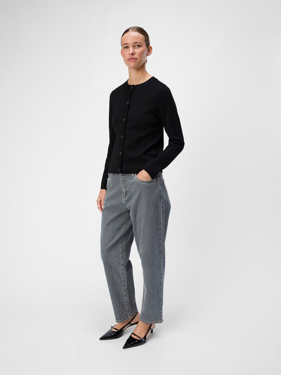 OBJESTER Knit Cardigan - Black - VERO MODA & VILA Bergvik