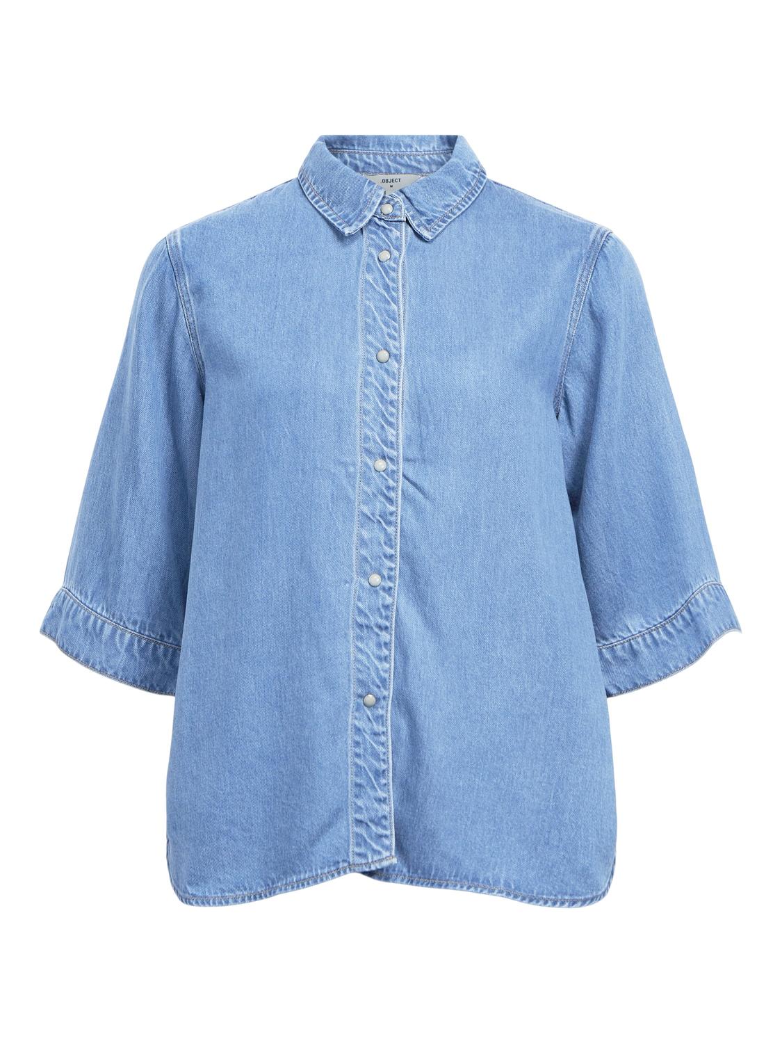 OBJFRAME Denim Shirt - Light Blue Denim - VERO MODA & VILA Bergvik