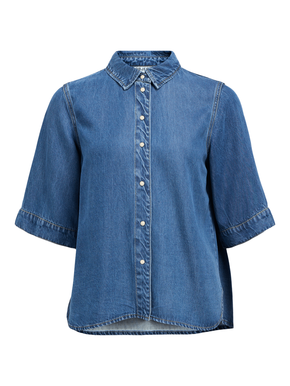 OBJFRAME Denim Shirt - Medium Blue Denim - VERO MODA & VILA Bergvik