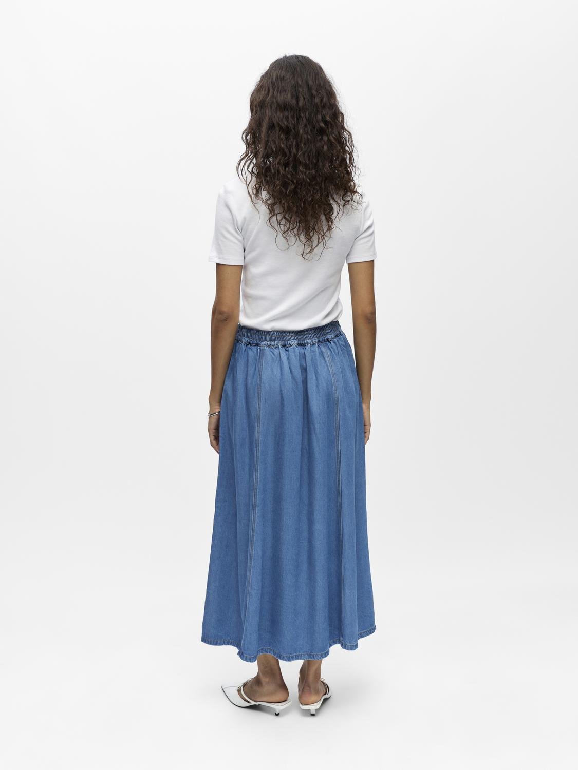 OBJFRAME Midi Skirt - Light Blue Denim - VERO MODA & VILA Bergvik