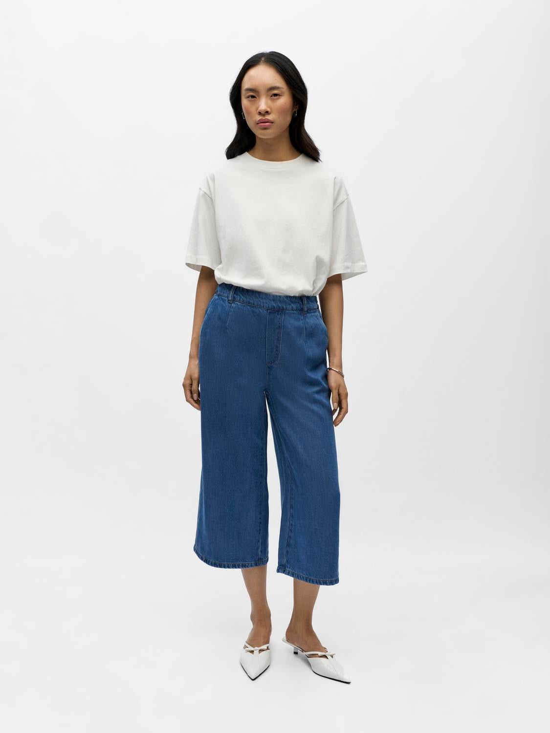 OBJFRAME Trousers - Medium Blue Denim - VERO MODA & VILA Bergvik