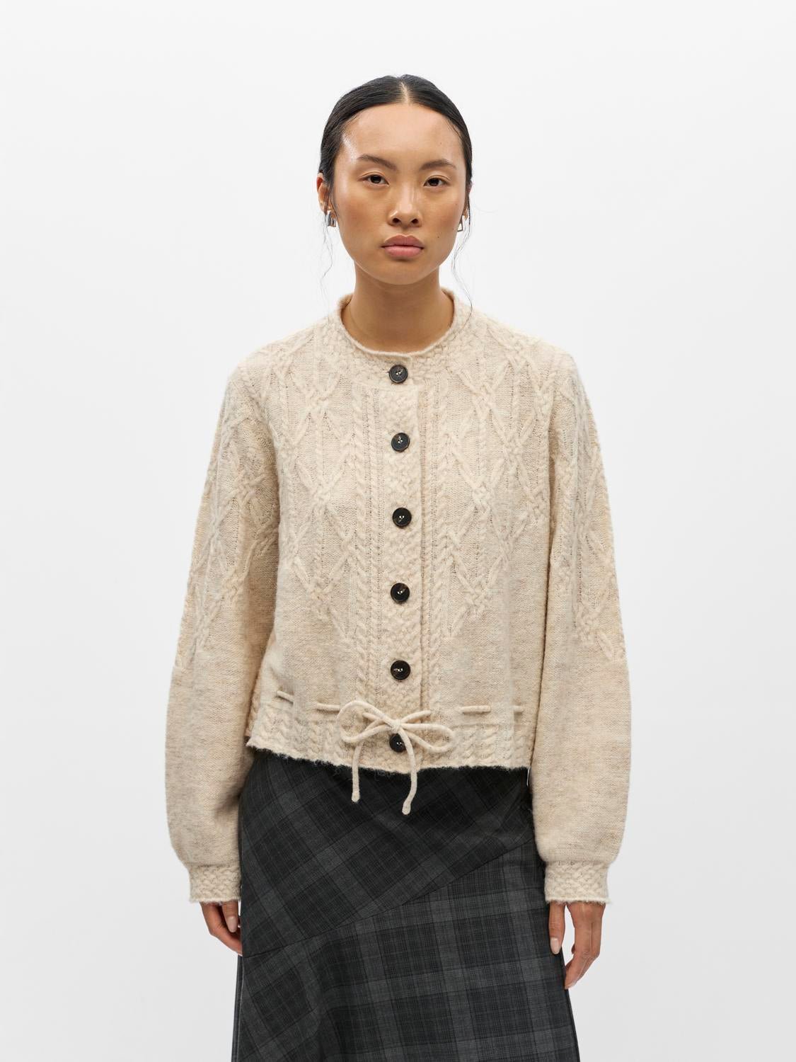 OBJGUNVI Knitted Cardigan - Macadamia - VERO MODA & VILA Bergvik