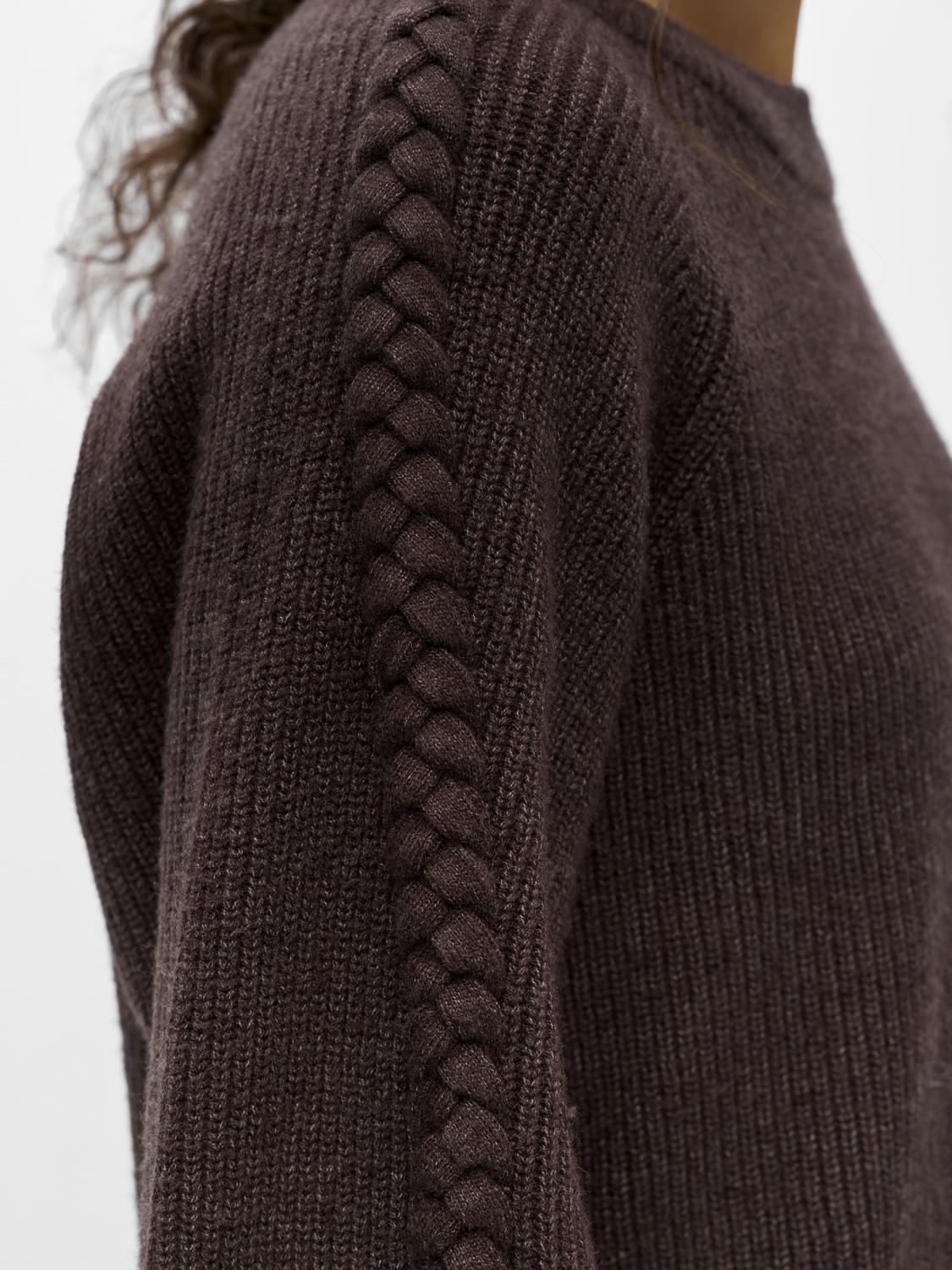 OBJHANNAH Pullover - Seal Brown - VERO MODA & VILA Bergvik