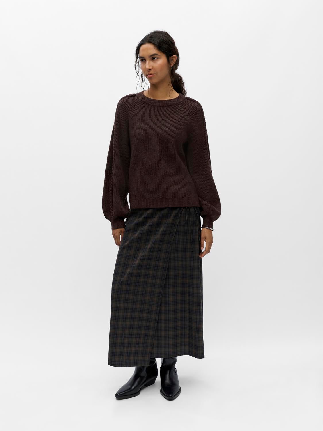 OBJHANNAH Pullover - Seal Brown - VERO MODA & VILA Bergvik