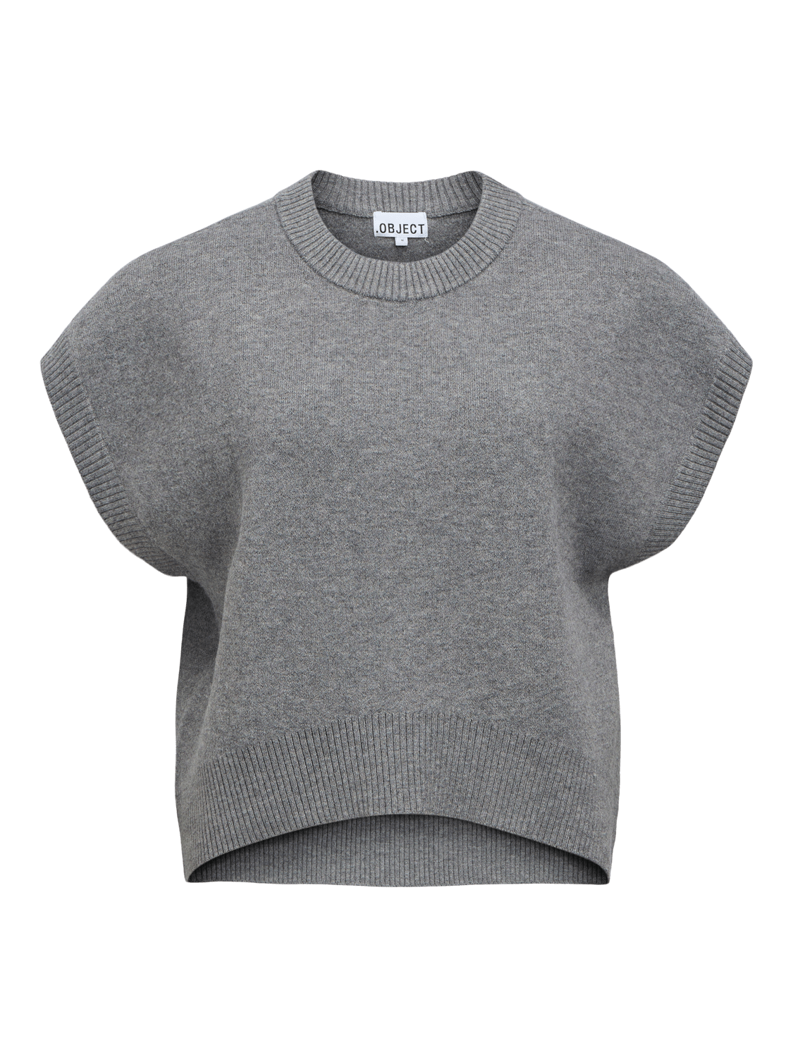 OBJITONE Knitted Waistcoat - Medium Grey Melange - VERO MODA & VILA Bergvik