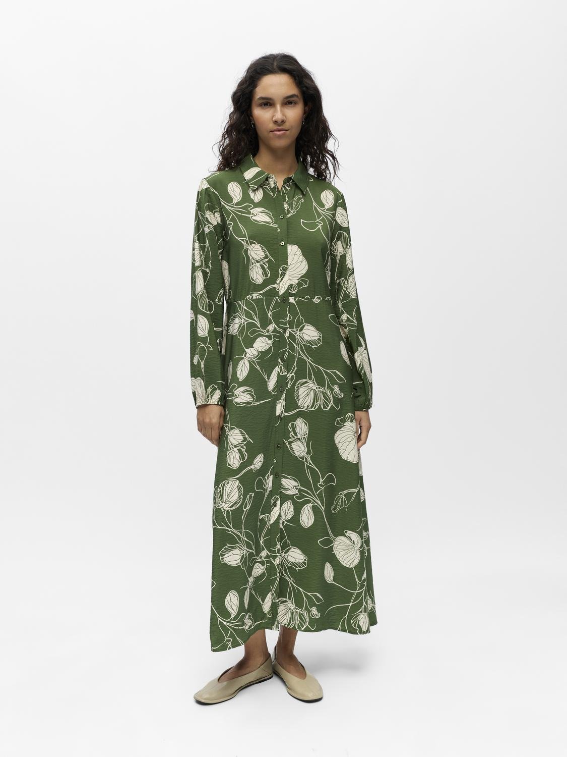 OBJJACIRA Long Dress - Bronze Green - VERO MODA & VILA Bergvik