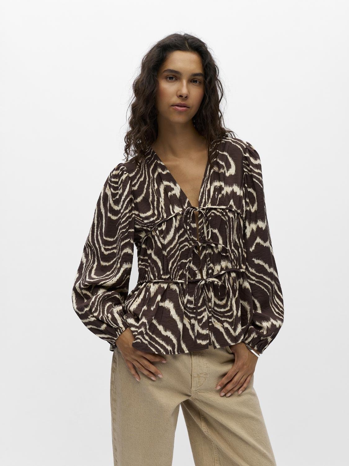 OBJJACIRA Top - Seal Brown - VERO MODA & VILA Bergvik