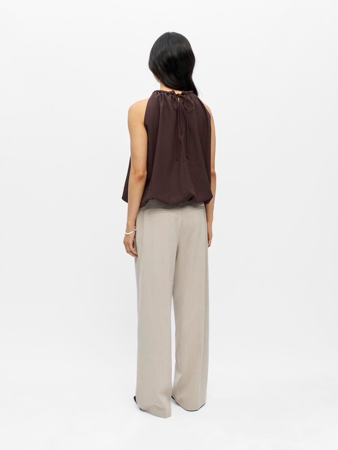OBJJOLLY Top - Seal Brown - VERO MODA & VILA Bergvik