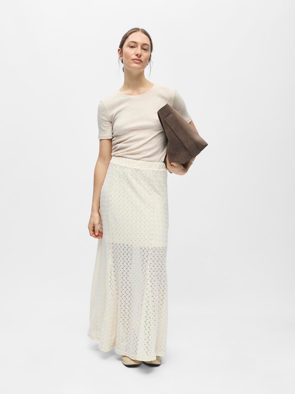 OBJJULIA Long Skirt - Birch - VERO MODA & VILA Bergvik