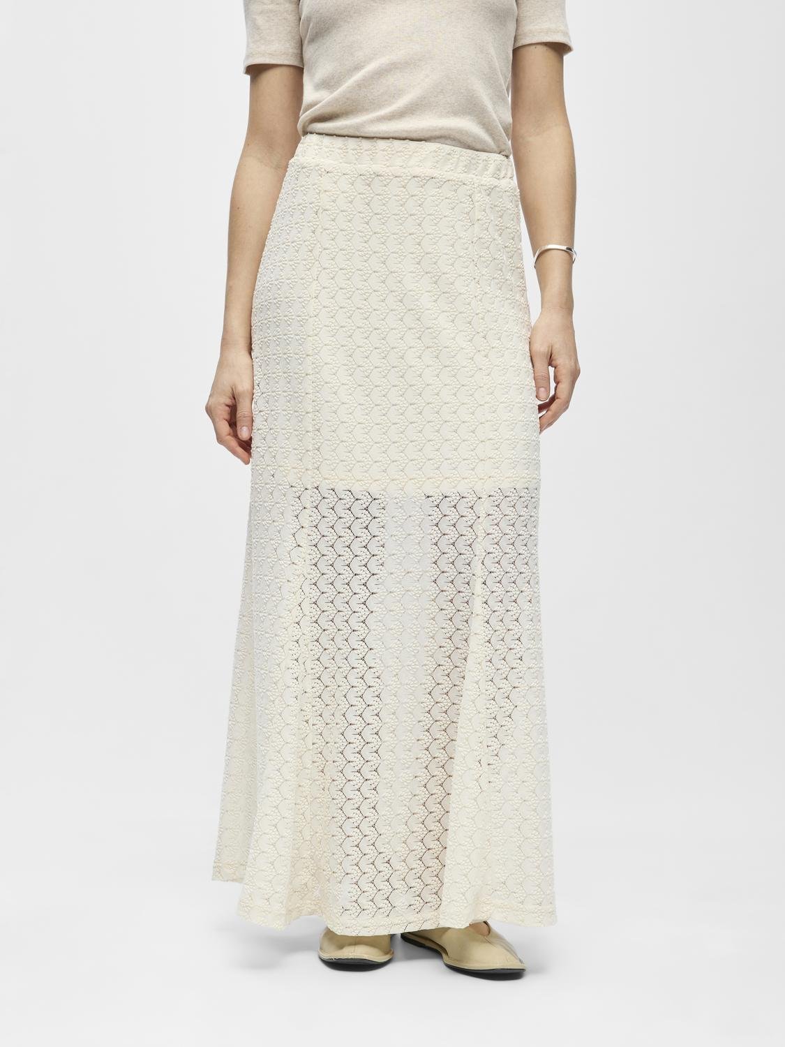 OBJJULIA Long Skirt - Birch - VERO MODA & VILA Bergvik