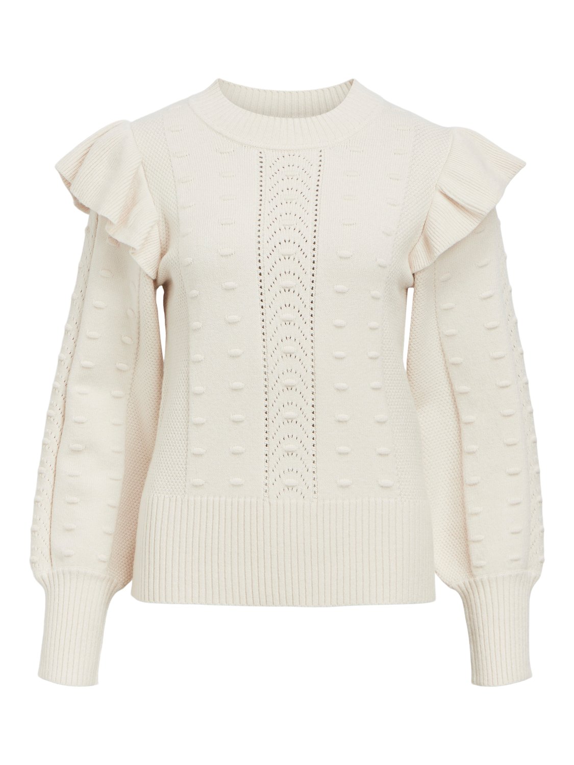 OBJJULIA Pullover - White Sand - VERO MODA & VILA Bergvik