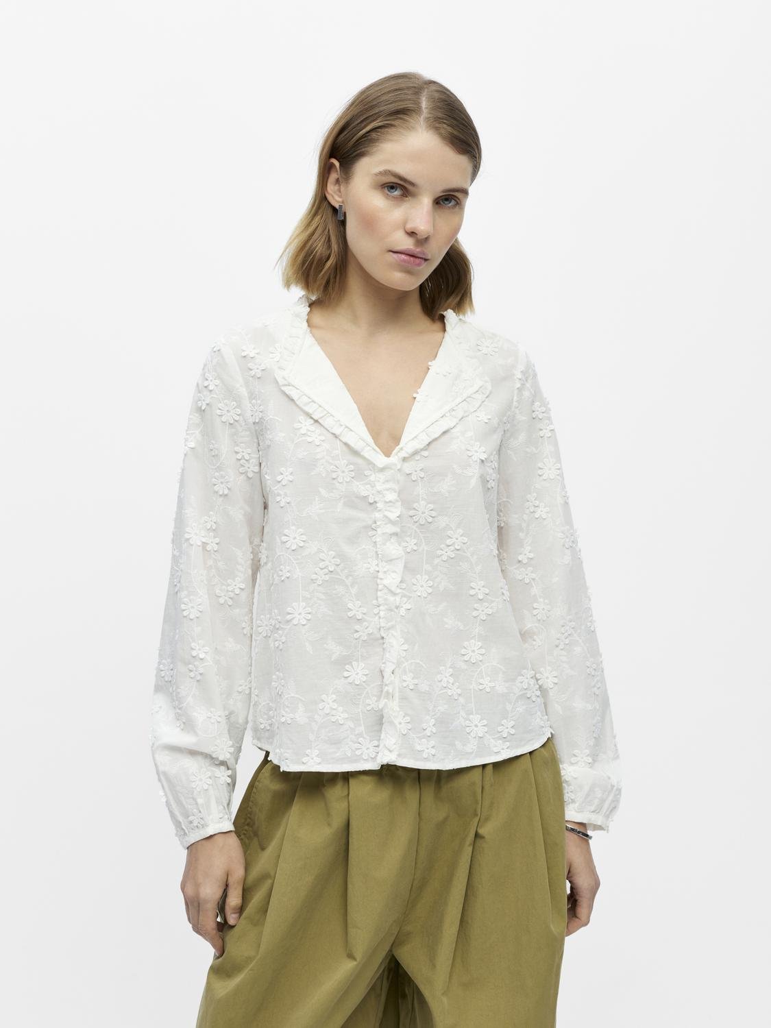 OBJKARLI Shirt - Cloud Dancer - VERO MODA & VILA Bergvik