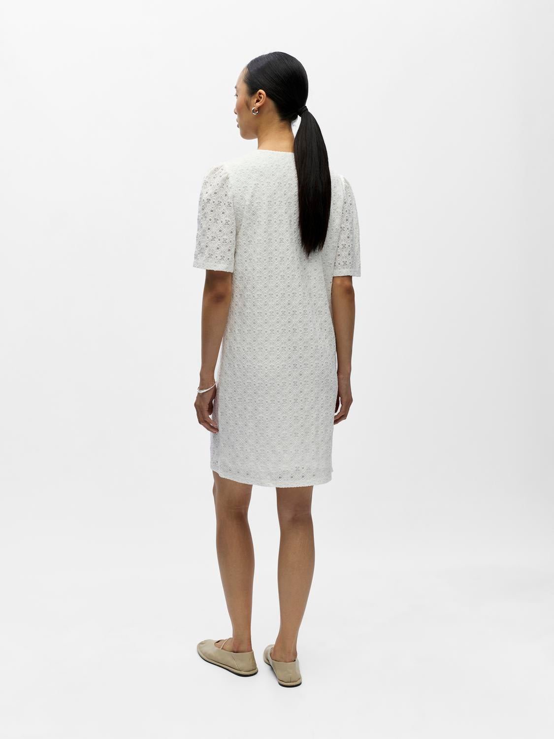 OBJLAILA Short Dress - Cloud Dancer - VERO MODA & VILA Bergvik
